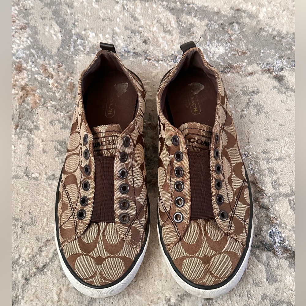 Coach Brown Slip-On Shoes